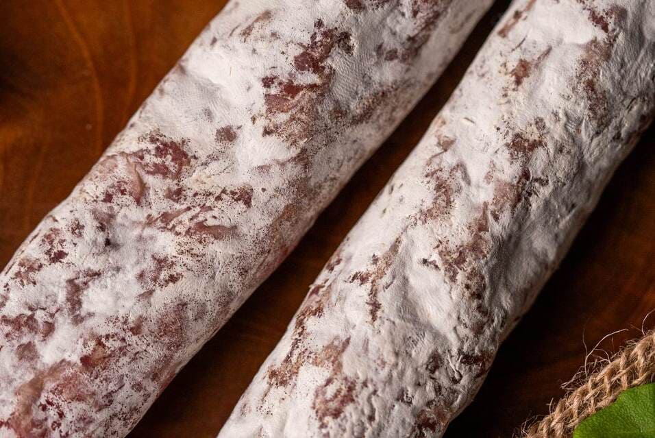 Fuet de queso azul